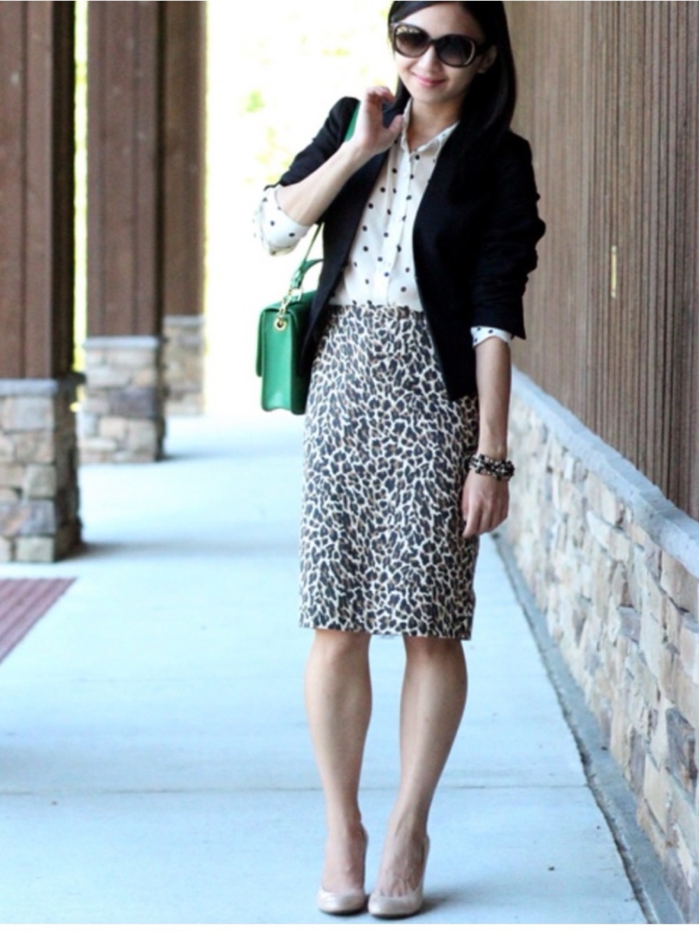 J. Crew No. 2 Pencil Skirt in BiStrecth Cotton - Modern Leopard Print